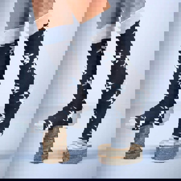 High Flying dress socks / Black & White - Heating & Plumbing London - Dress Socks