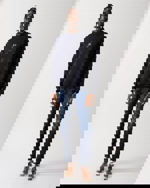 Armani Exchange Armani Exchange Mens Embroidered A|X Centre Logo Crew Neck Sweatshirt