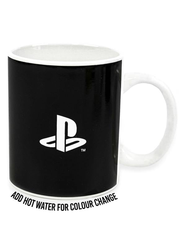 Vanilla Underground PlayStation Womens Black Logo Print Heat Changing Mug (One Size) [dis]