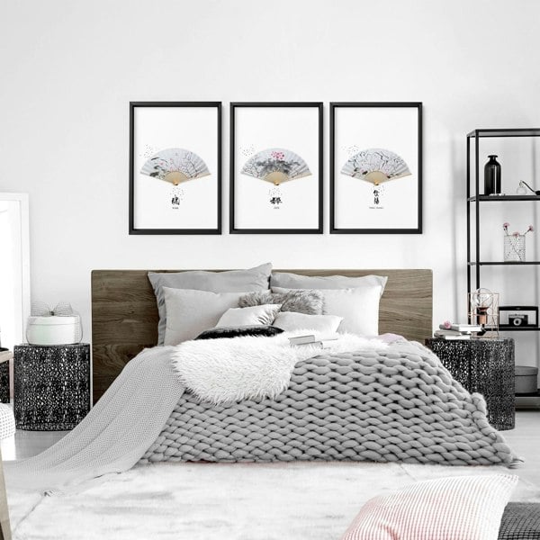 Bedroom Framed Prints | Set of 3 wall art prints