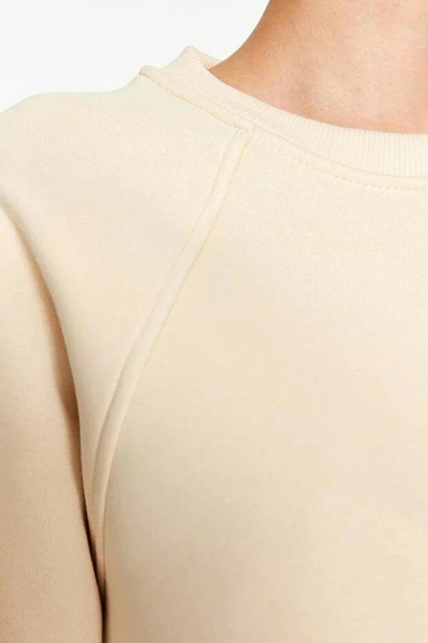 WOVCOR Basic Raglan Sleeve Crew Neck Knit Sweatshirt