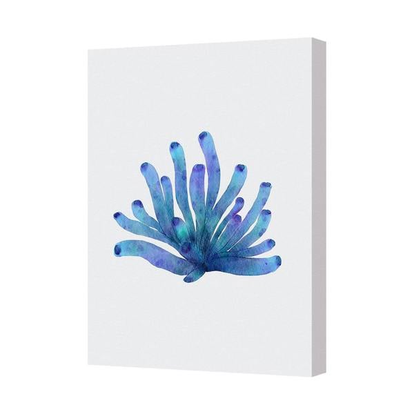 Benjamin Tate Design Blue Watercolor Coral Canvas Wall Art Ocean Sea Life Print 8545