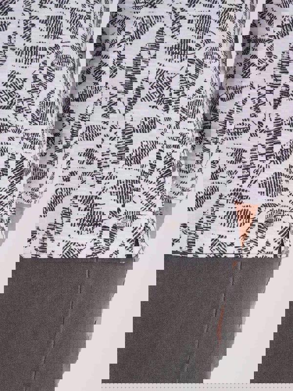 TIGI Etched Leaf Mock Shirt