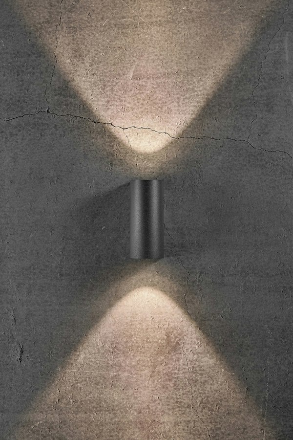 Nordlux Asbol Round | Wall light | Black