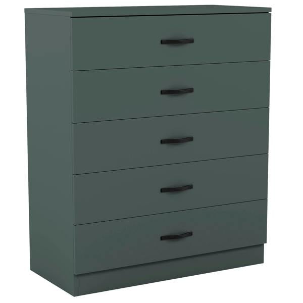 Vida Designs Riano 5 Drawer Chest, Black