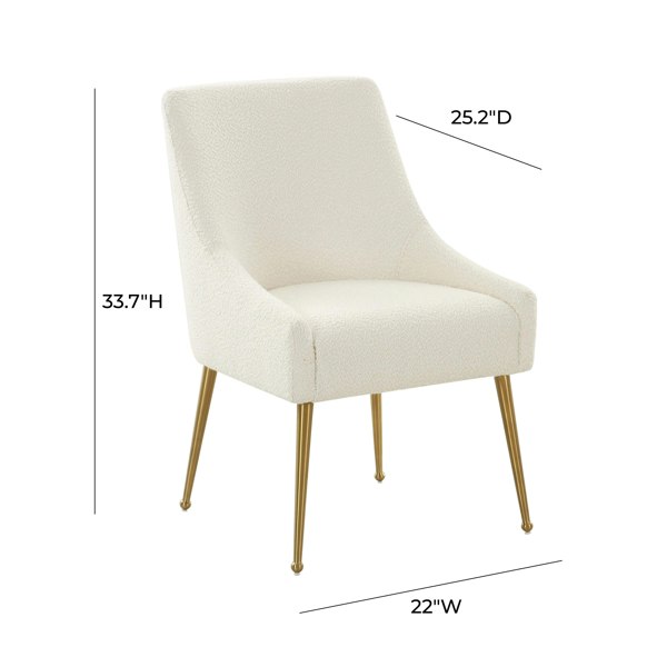 Furniture Edit Beatrix Cream Performance Boucle Side Dining Chair