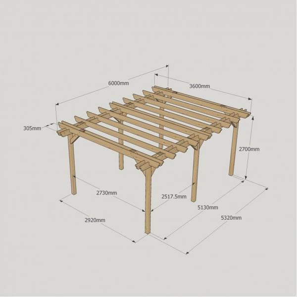 LayzeePergola Large Size Heavy Duty Double Pergola Complete DIY Kit - Quality Tanalised Timber