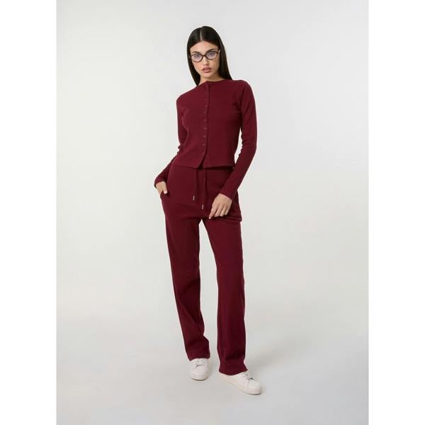 Pink Vanilla Wide Leg Ribbed Trousers