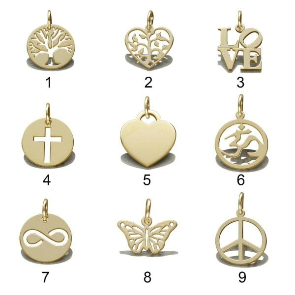 Christopher James of London 9ct Yellow Gold Plated Curb Anklet With Your Choice of Charm