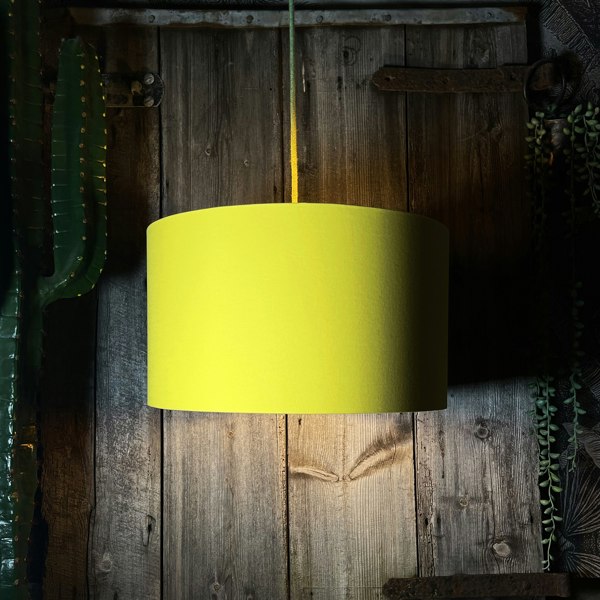 Love Frankie banana cotton lampshade copper lining light on