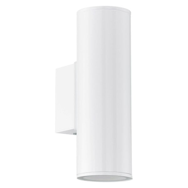 IP44 Outdoor Wall Light White Up & Down Light 2 x 3W GU10 Bulb Porch Lamp Loops