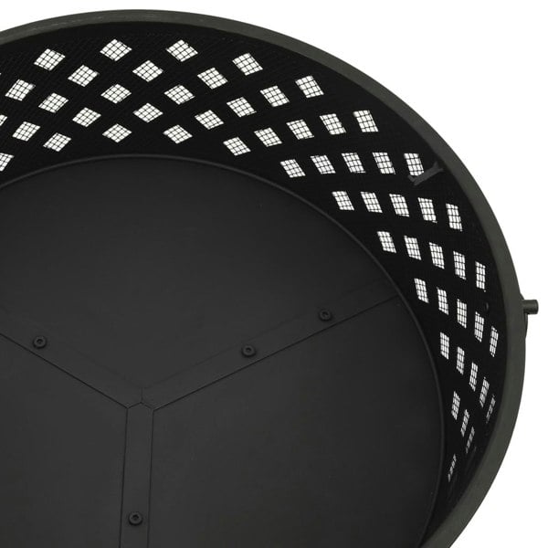 Berkfield Fire Pit with Poker 68 cm XXL Steel
