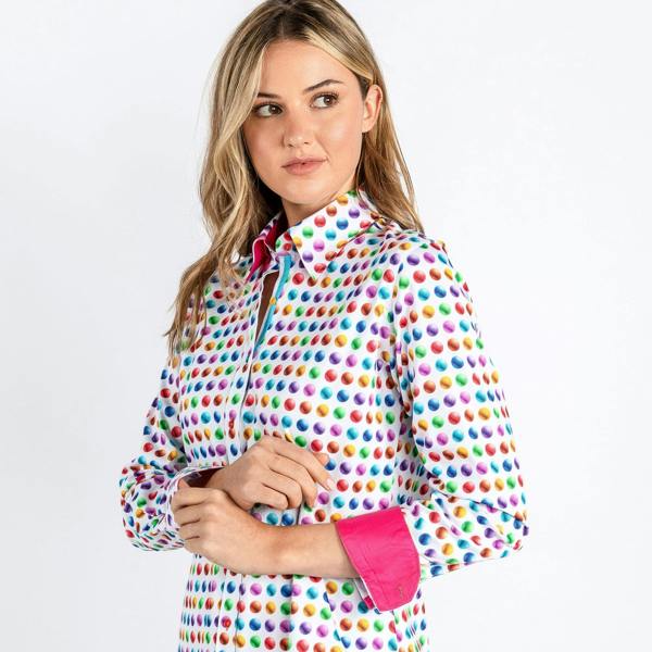 GOLF BALLS WOMENS  PRINT SHIRT - Premium Men's Patterned Shirt by Claudio Lugli | Bold Design, Tailored Fit, Best Printed Shirts