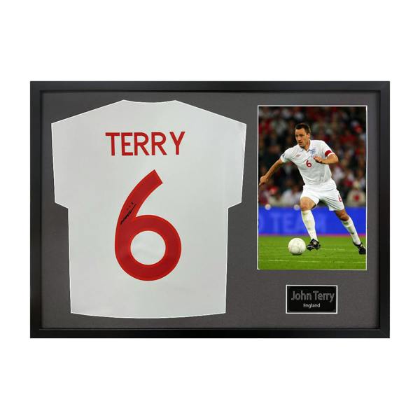 John Terry Signed England Shirt Classic Frame