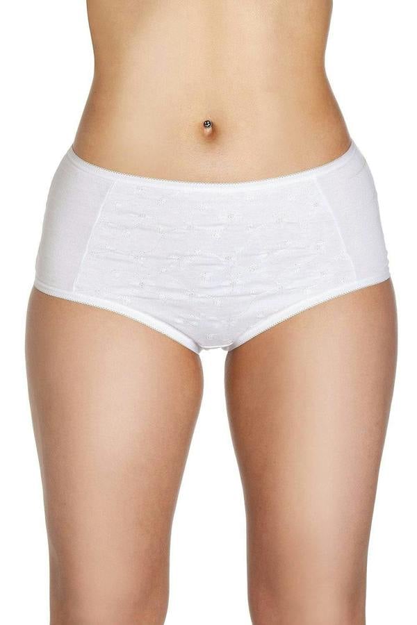 Womens 2 pack Floral Embroidered Full Briefs