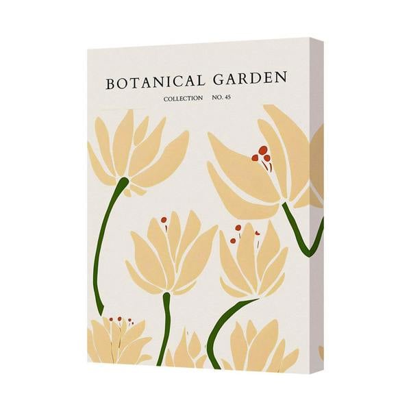 Benjamin Tate Design Botanical Garden Canvas Art Print With Deep Wooden Frame Handmade UK