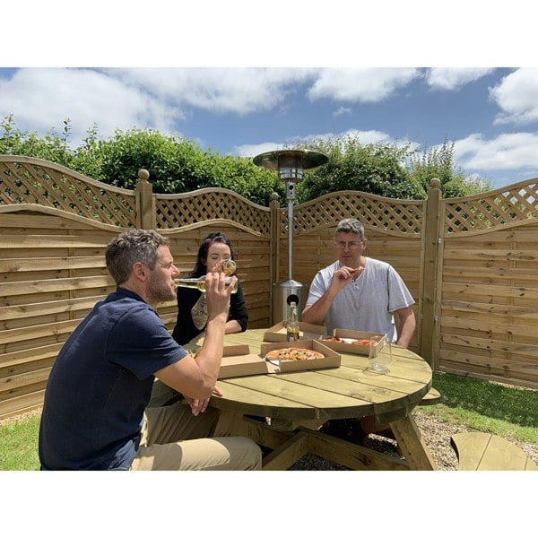 13kW Steel Propane Gas Tower Patio Heater - Outdoor Garden Dining Radiator Set - LoopsDirect