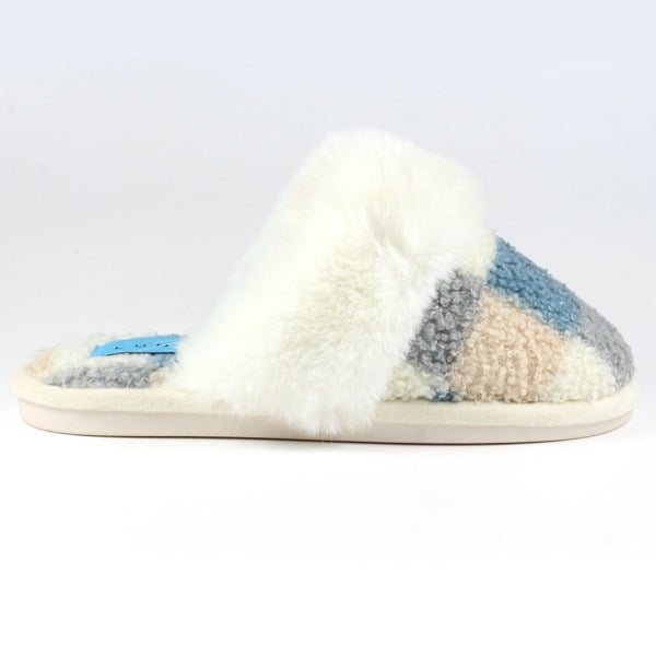 Lunar Women's Kayden Faux Fur Lined Slippers - Blue