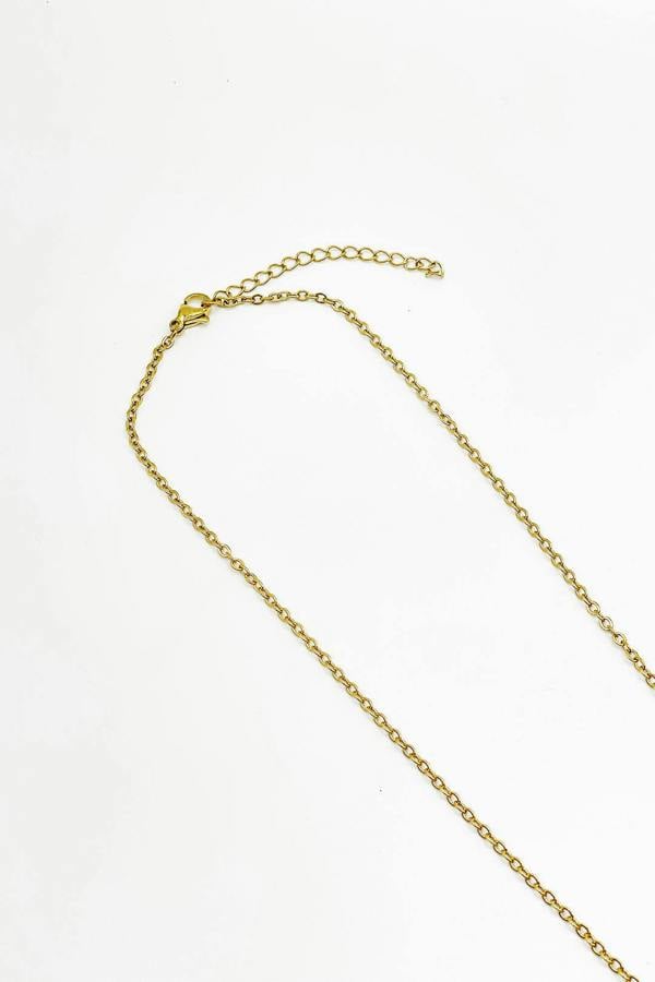 SVNX Mini Heart & September Birthstone Necklace in Gold - Gift Boxed