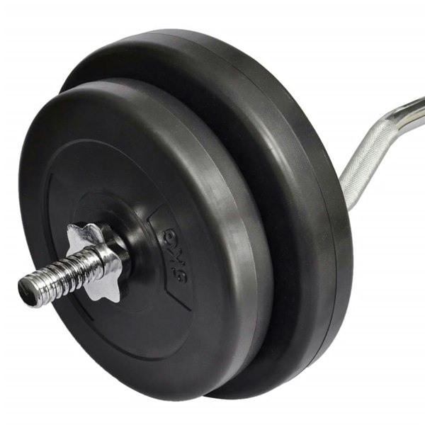 Berkfield Curl Bar with Weights 30kg