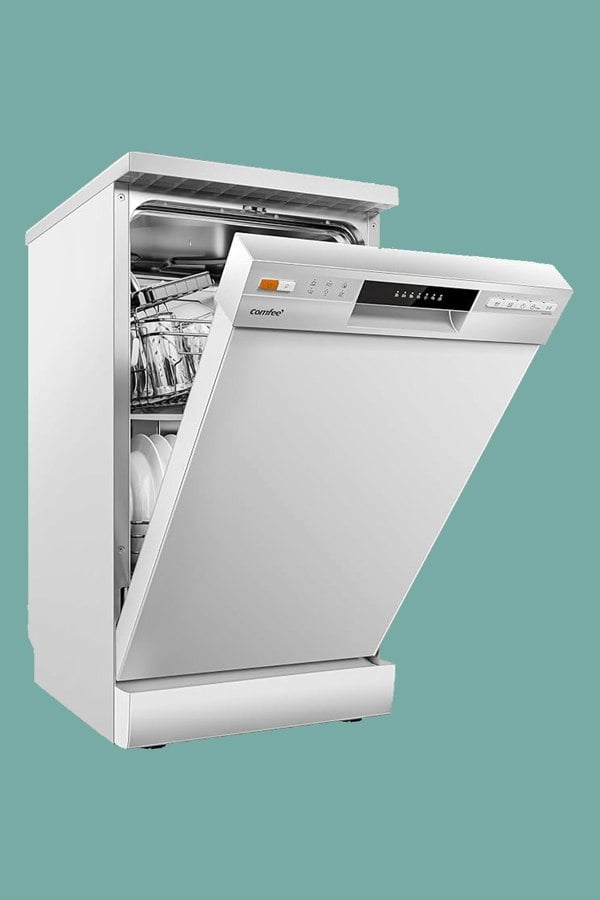 Living and Home 40cm Freestanding Dishwasher Dish Dryer 6 Programs 10 Place Settings with Delay-Start & Quick Wash Function