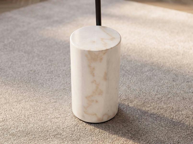 Angel Cerdá Black steel floor lamp with porcelain marble base 8104