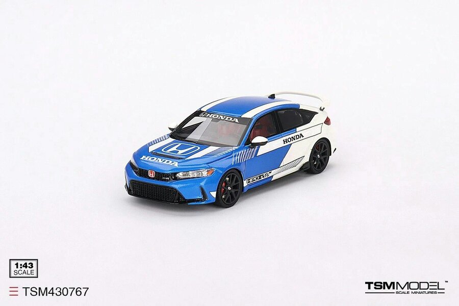 MCSlots Honda Civic Type R #3 2023 Pace Car Blue 1:43 Scale TSM430767