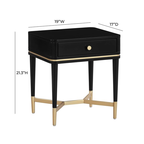 Furniture Edit Julieta Black Nightstand Side Table