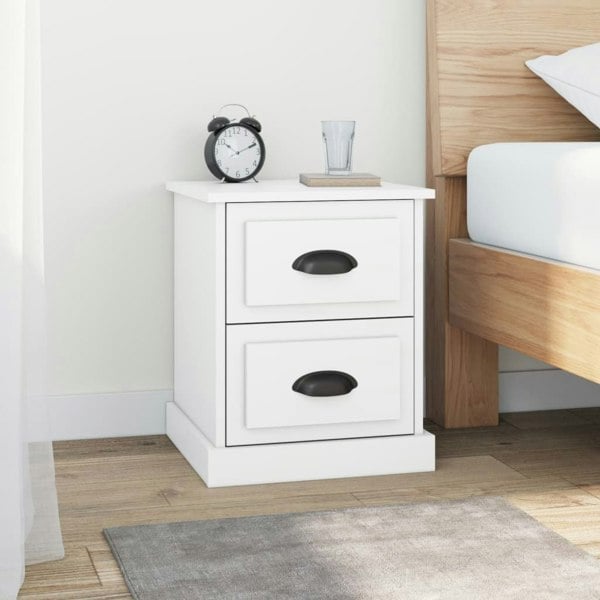 Berkfield Bedside Cabinets 2 pcs White 39x39x47.5 cm Engineered Wood