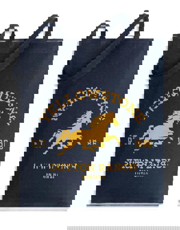 Vanilla Underground Yellowstone Unisex Blue Horse Ranch Tote Bag (One Size)