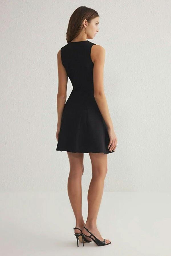 WOVCOR Buttoned Mini Woven Jacket Dress