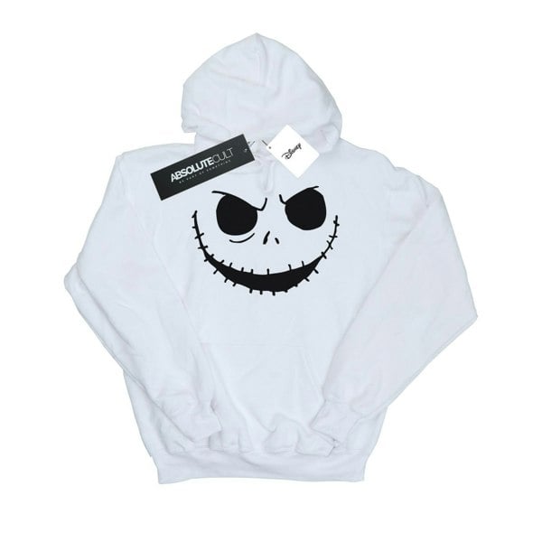 Disney Mens Nightmare Before Christmas Jack´s Face Bold Hoodie - White