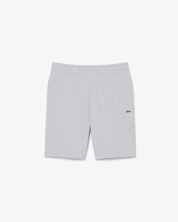 Lacoste Regular Fit Mens Fleece Shorts - Silver Chine CCA | CHO | Designer Mens Sweatshorts