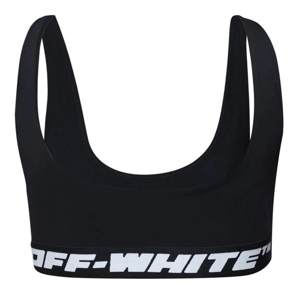 Off White Womens/Ladies Logo Sports Bra - Black - 