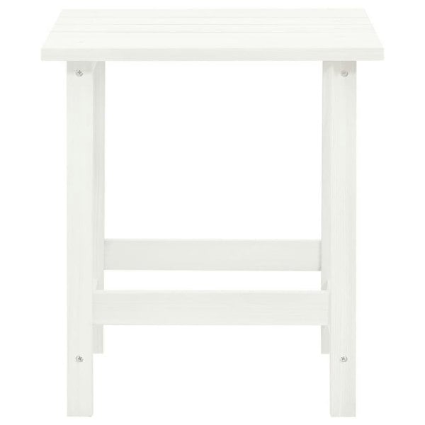 Berkfield Garden Adirondack Chair with Table Solid Fir Wood White