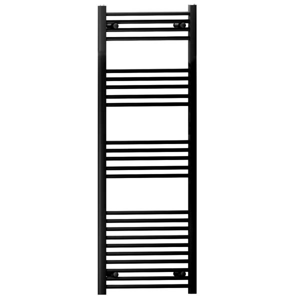 500mm-x-1400mm-Straight-Black-Heated-Bathroom-Towel-Rail-Radiator-For-Central-Heating-UK-19mm-Tube