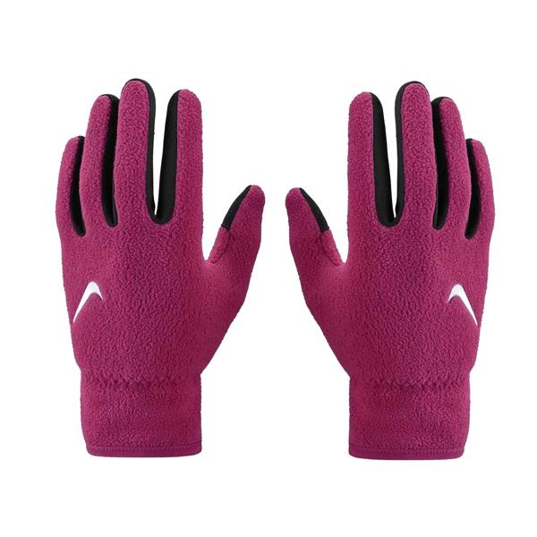 Nike Childrens/Kids One Fleece Therma-Fit Gloves - Burgundy - 