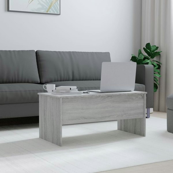Berkfield Coffee Table Grey Sonoma 102x50.5x46.5 cm Engineered Wood