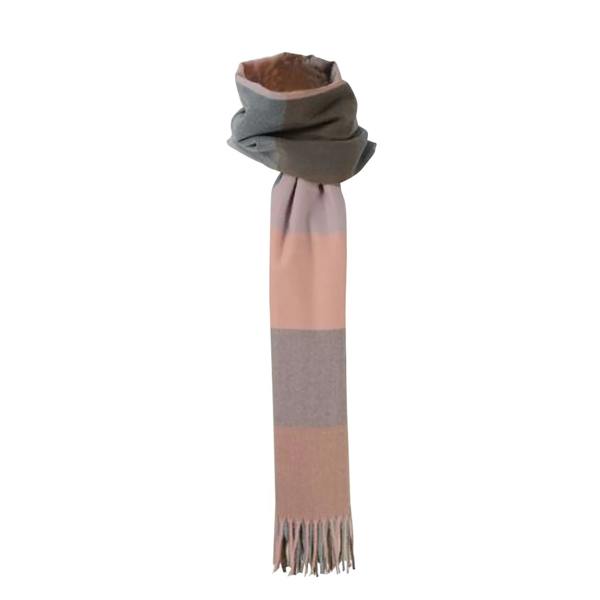 HyFASHION Womens/Ladies Cumbria Scarf - Blush Pink/Dark Grey/Brown - 