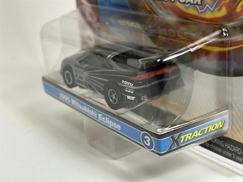 Auto World Slot Cars 1995 Mitsubishi Eclipse Silver HO Scale Slot Car X Traction Auto World SC378-3