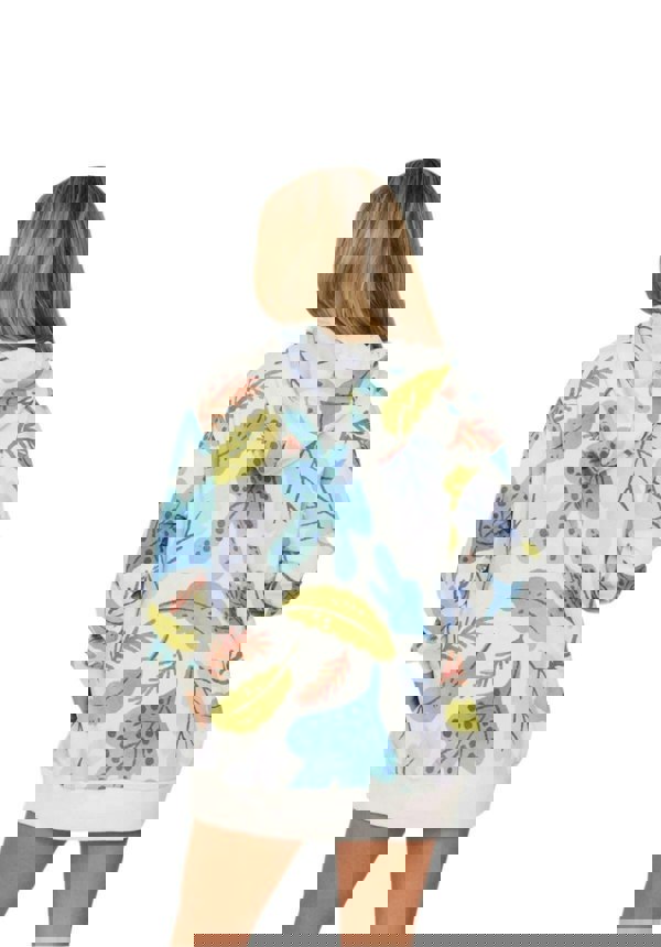 Men leaf print hoodie