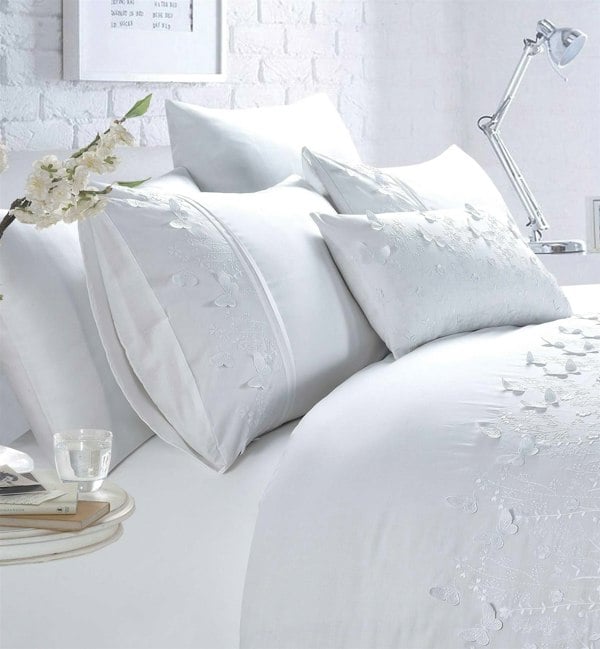 HomeSpace Direct Butterflies Embellished Duvet Cover Set