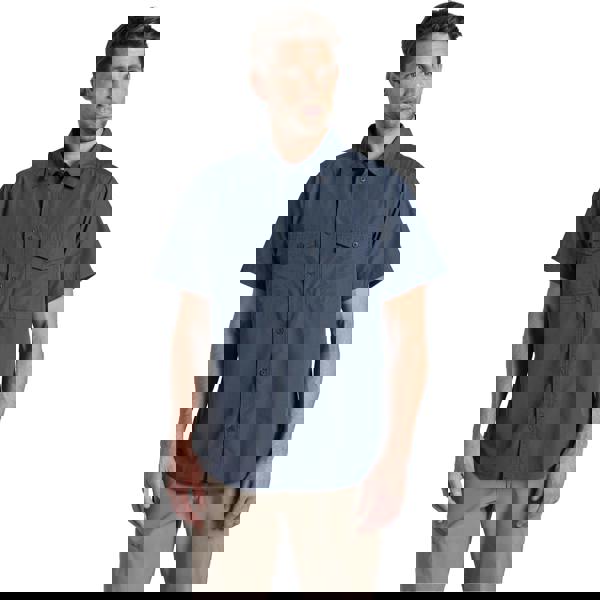 Craghoppers Mens Kiwi II Short-Sleeved Shirt - Ombre Blue - 