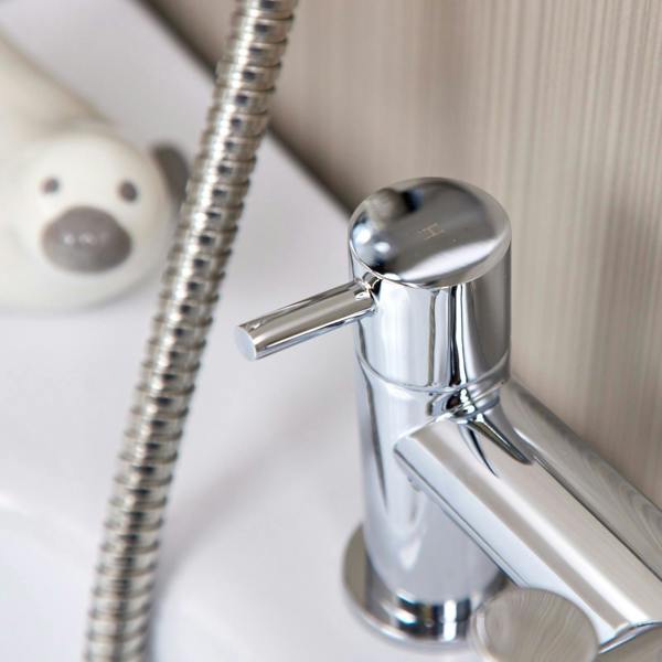 Flode Runn | Bath Shower Mixer | Including Handset and Holder | Chrome