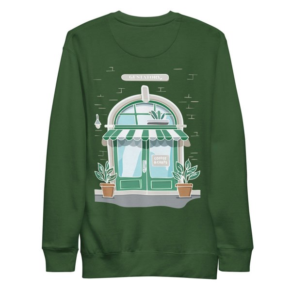 ANCHOR & CREW x GUSTATORY Coffee & Chats Cotton Blend Embroidered Sweatshirt