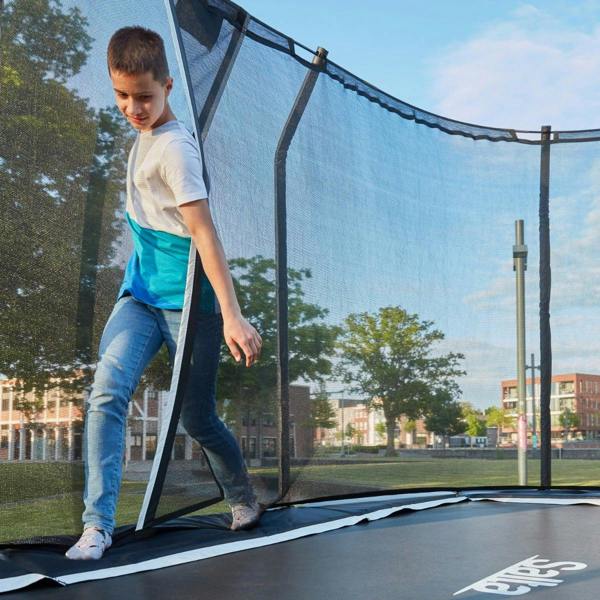 13ft x 8ft Salta Black Rectangular Premium Edition Trampoline with Enclosure