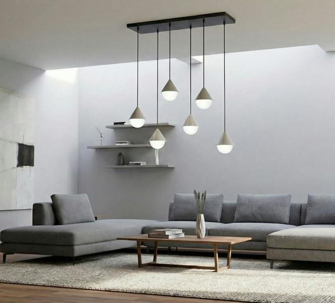 Emibig GIRO Pendant Lamp 6 x G9 Black / Beige
