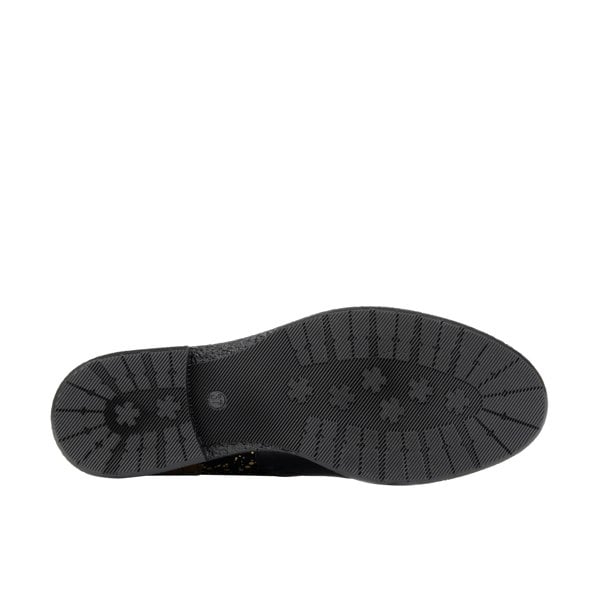 Embassy London The Artist - Black & Gold - Women's derby shoe in golden paint drops on black leather