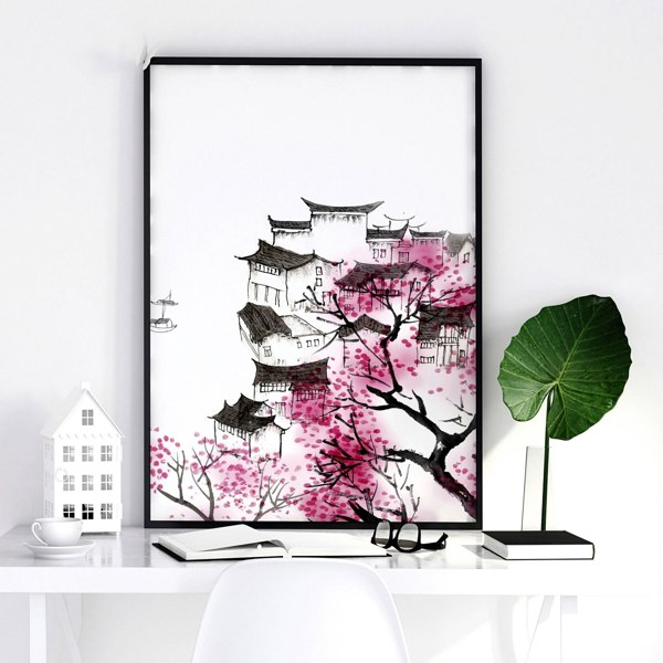 Japanese Flower Art | Set of 3 wall art prints