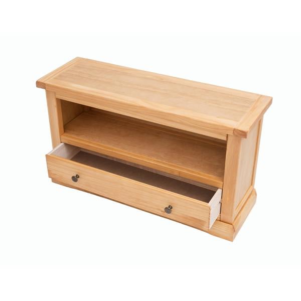 Cabinet Bits Lucca Waxed 1 Drawer TV Cabinet Brass Knob